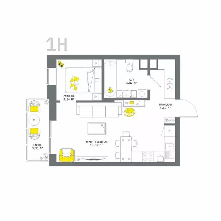 Квартира-студия: Тула, Оборонная улица, 104 (39.07 м) - Фото 0