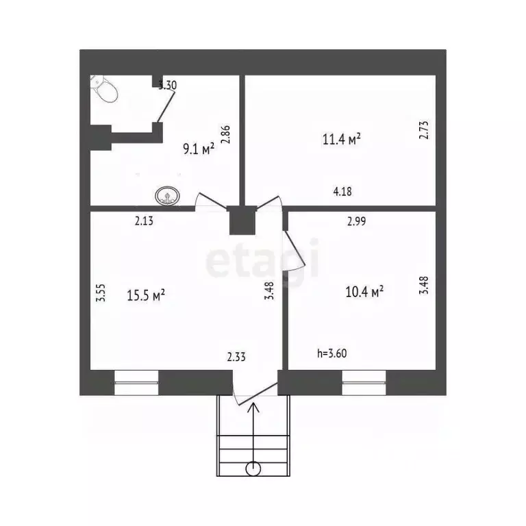 Офис в Крым, Симферополь ул. Севастопольская (46 м) - Фото 2