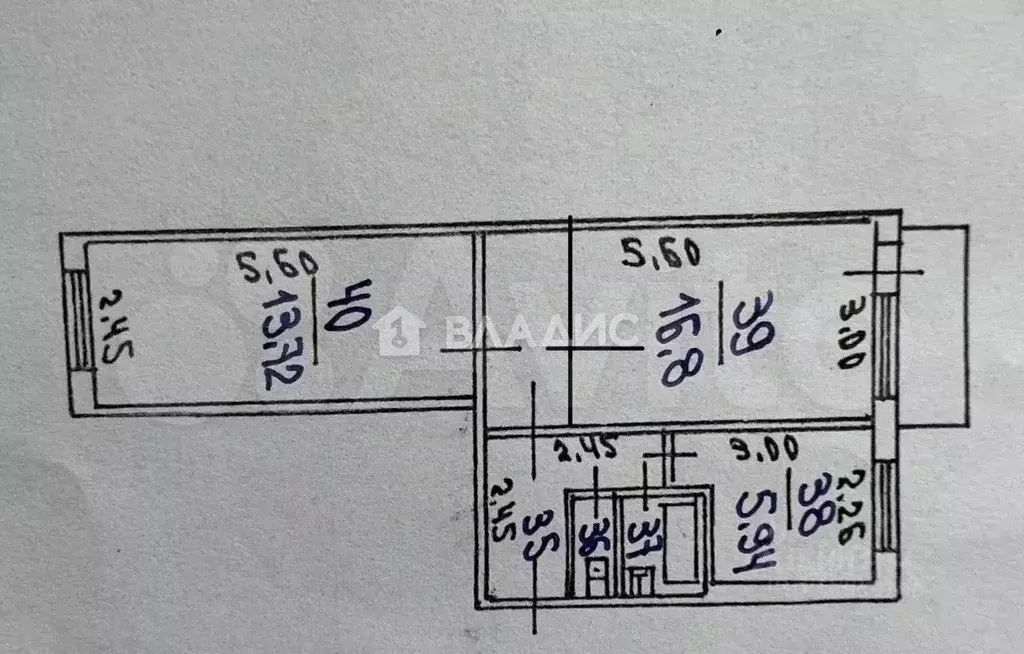 2-к кв. Белгородская область, Белгород ул. 5 Августа, 26 (44.0 м) - Фото 1