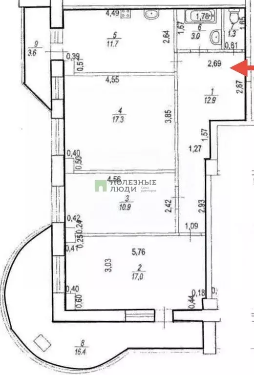 3-к кв. Башкортостан, Уфа Кавказская ул., 12 (84.1 м) - Фото 1