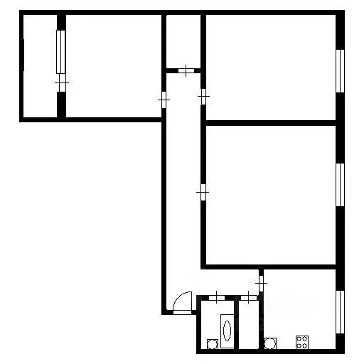 3-к кв. Воронежская область, Воронеж ул. Машиностроителей, 13/1 (70.0 ... - Фото 2