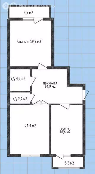 2-комнатная квартира: Краснодар, Черниговская улица, 1 (79.7 м) - Фото 0