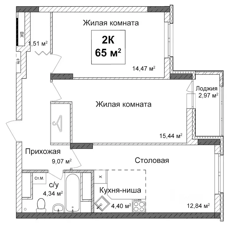 2-к кв. Нижегородская область, Нижний Новгород Высоково жилрайон, ... - Фото 0