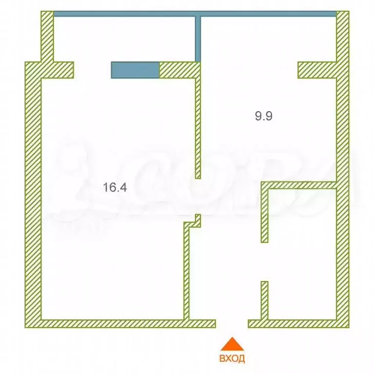 1-к. квартира, 36 м, 2/8 эт. - Фото 0