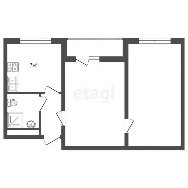 2-к кв. Санкт-Петербург дор. Муринская, 10к1 (42.0 м) - Фото 2