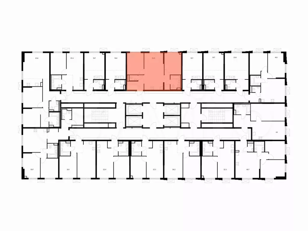 2-к. квартира, 52,5 м, 20/22 эт. - Фото 1