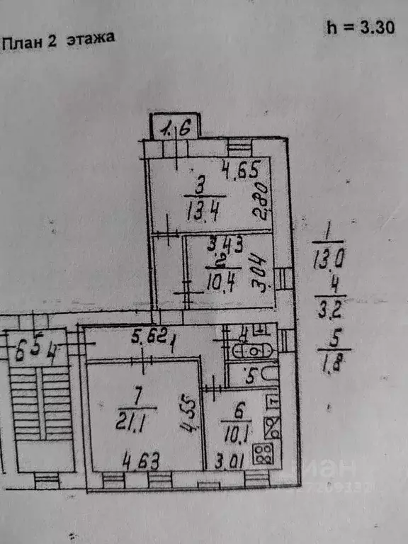 3-к кв. Санкт-Петербург Приморский просп., 32 (73.0 м) - Фото 1