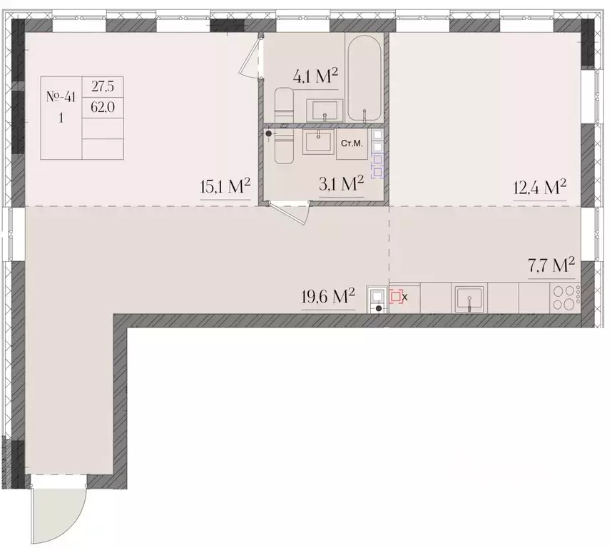 1-к кв. Нижегородская область, Нижний Новгород ул. Семашко, 17А/1 ... - Фото 1