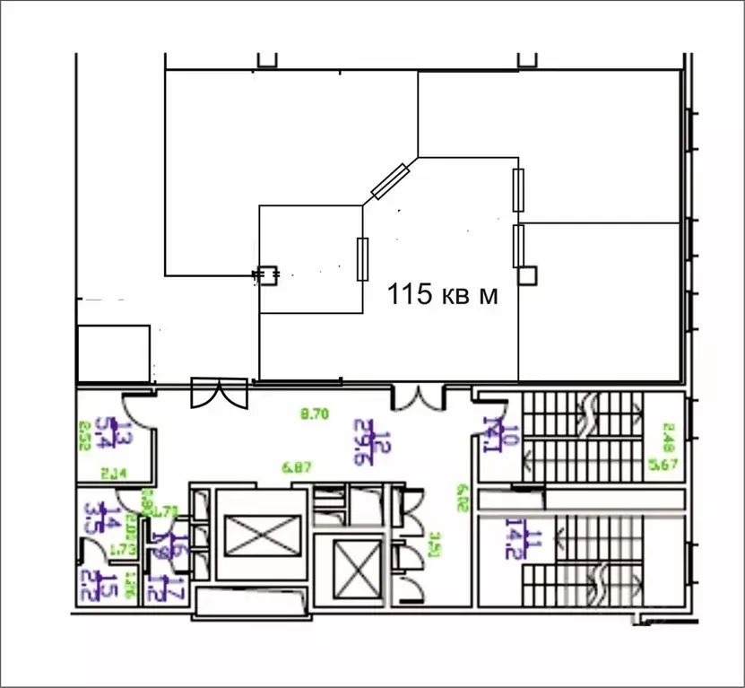 Офис в Москва Пречистенская наб., 17-19 (115 м) - Фото 2