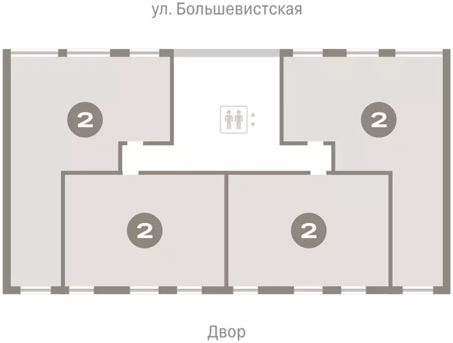 2-комнатная квартира: Новосибирск, Октябрьский район, микрорайон ... - Фото 1