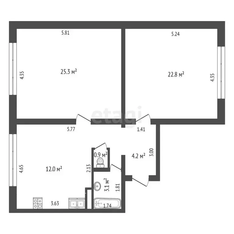 2-комнатная квартира: Анапа, улица Ленина, 183 (78 м) - Фото 0