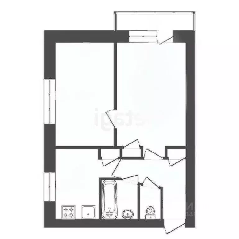 2-к кв. Смоленская область, Смоленский муниципальный округ, д. ... - Фото 2