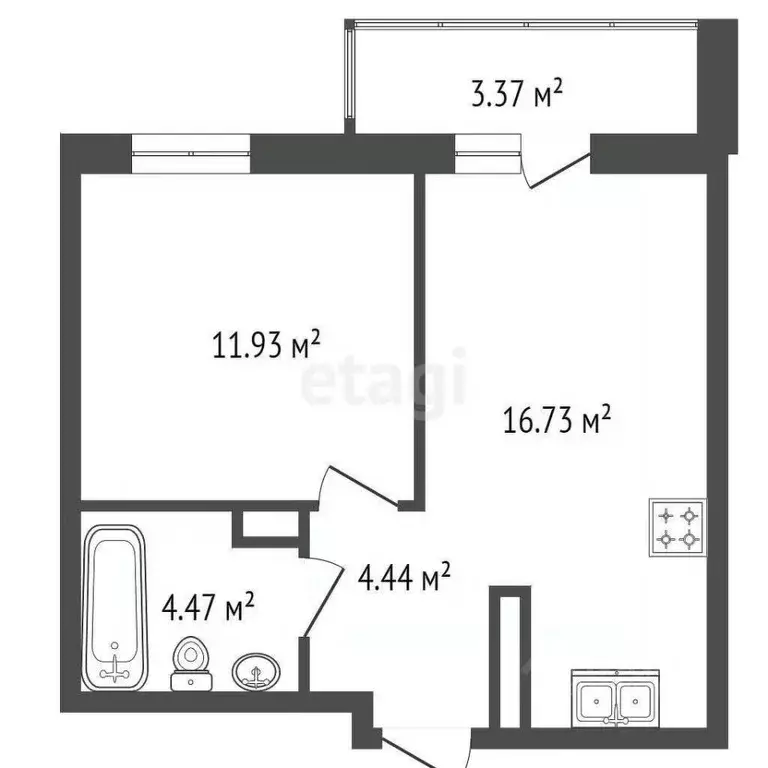 1-к кв. Санкт-Петербург просп. Энгельса, 29 (40.9 м) - Фото 1