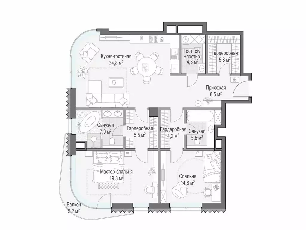 2-комнатная квартира: Москва, Большой Толмачёвский переулок, 5с1 ... - Фото 0