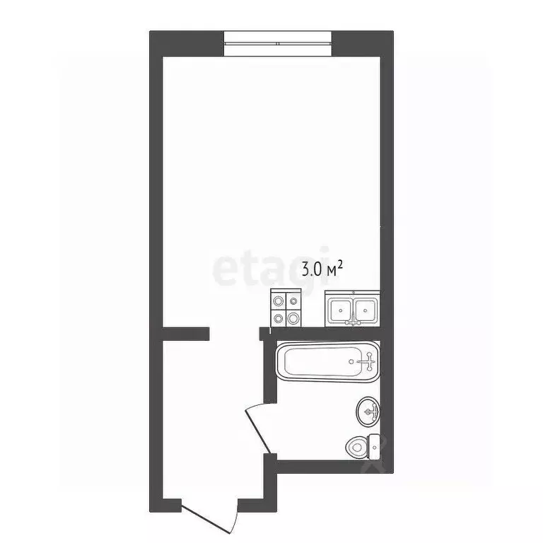 Студия Крым, Алушта ул. Багликова, 21 (15.5 м) - Фото 1