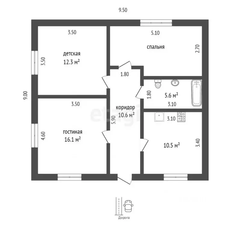 Дом в Тюменская область, Тюмень Царево садовое товарищество,  (80 м) - Фото 2