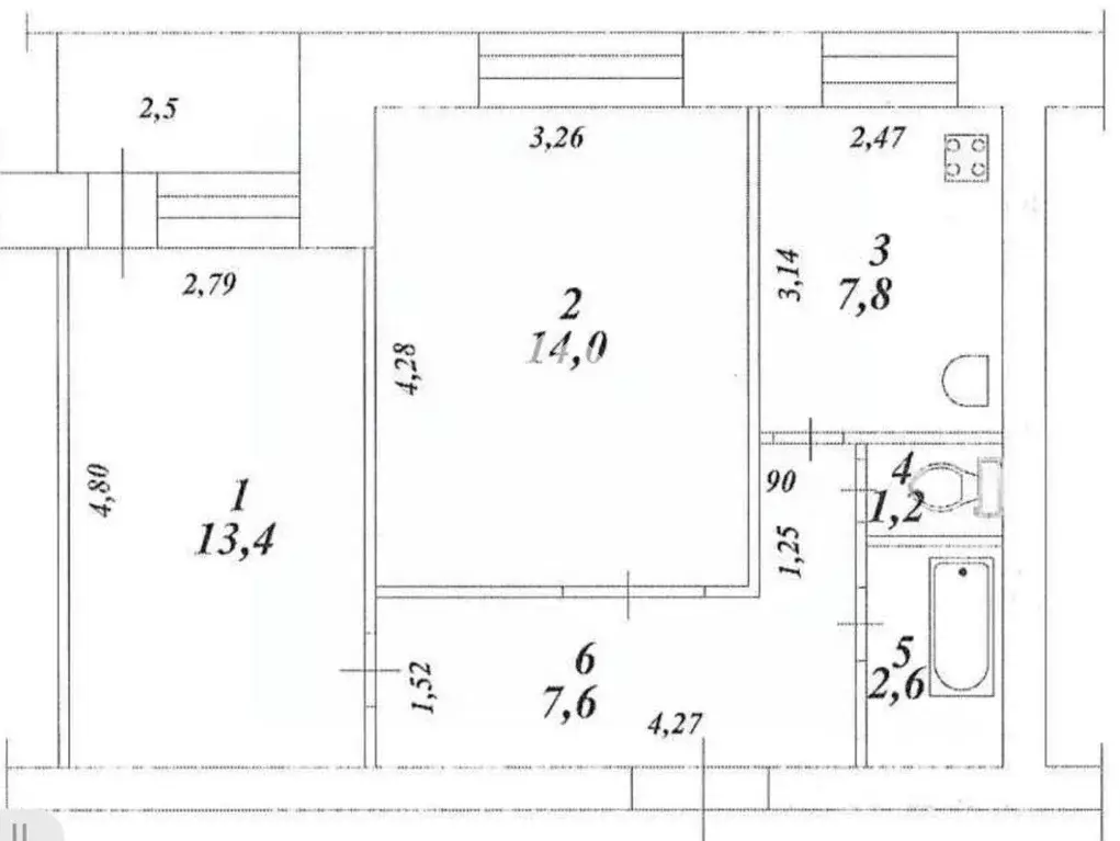 2-к кв. Хабаровский край, Комсомольск-на-Амуре ул. Лазо, 3 (46.6 м) - Фото 2