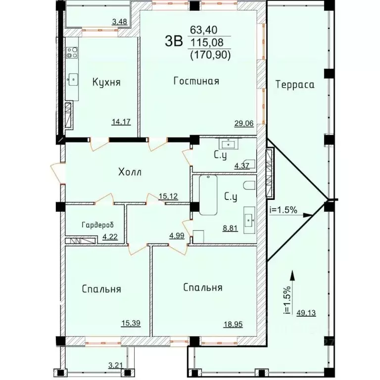 3-к кв. Дагестан, Дербент ул. Графа Воронцова, 78скА-4 (170.9 м) - Фото 0