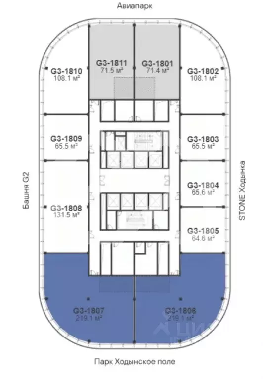 Помещение свободного назначения в Москва Ходынский бул., 20Ас1 (217 м) - Фото 2