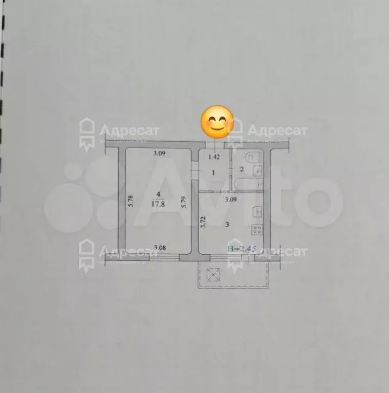 1-к. квартира, 35,3 м, 9/10 эт. - Фото 0