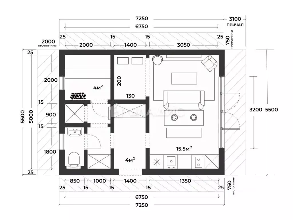 Дом в Московская область, Мытищи городской округ, д. Терпигорьево ул. ... - Фото 1