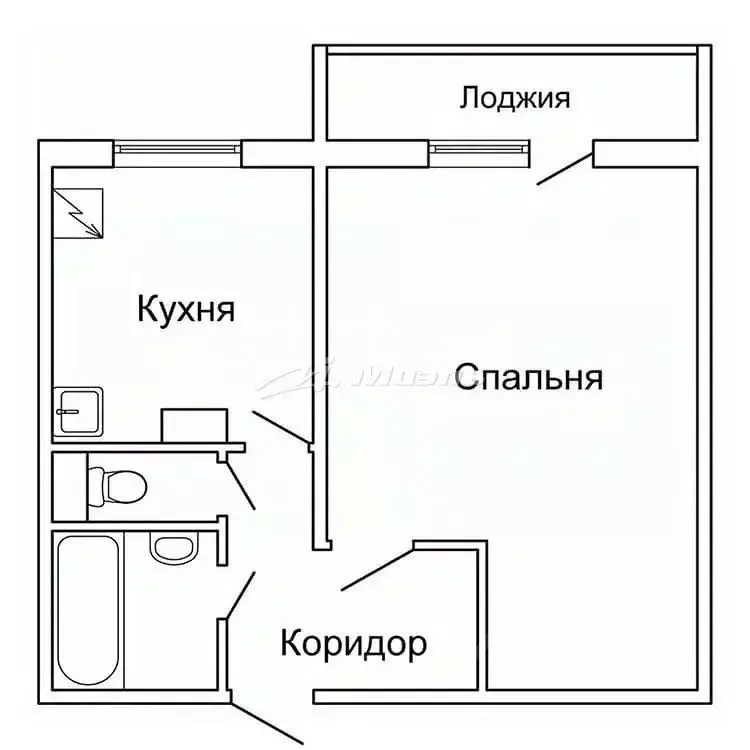 1-к кв. Крым, Саки ул. Строительная, 16 (21.2 м) - Фото 2