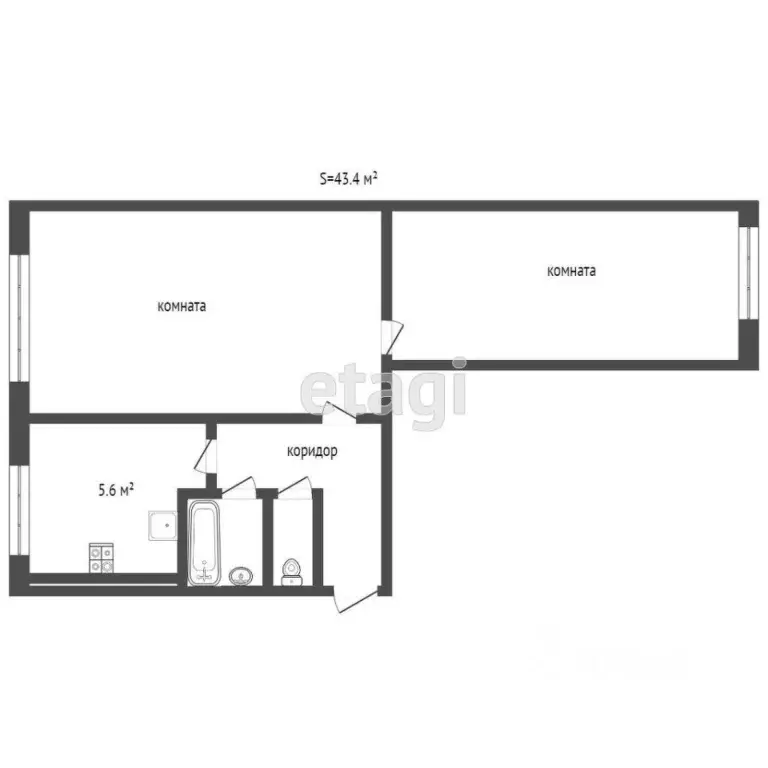2-к кв. Камчатский край, Петропавловск-Камчатский ул. Академика ... - Фото 2