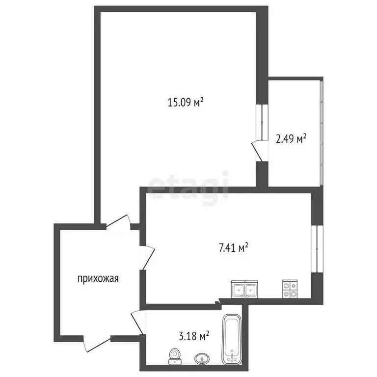 1-комнатная квартира: Анапа, Пионерский проспект, 57к4 (31.4 м) - Фото 0
