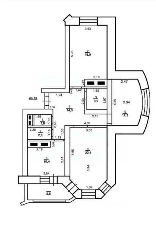 3-к кв. Оренбургская область, Оренбург Северный проезд, 16 (84.3 м) - Фото 1