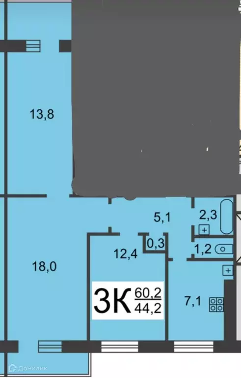 Продаётся 3-к квартира, 60.2 м - Фото 0