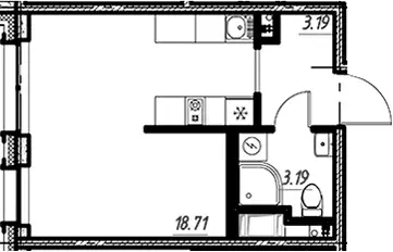 Продаётся квартира-студия, 24.5 м - Фото 1