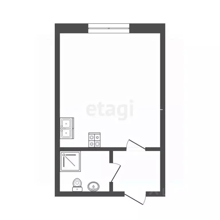 Студия Севастополь ул. Сенявина, 5 (44.3 м) - Фото 2