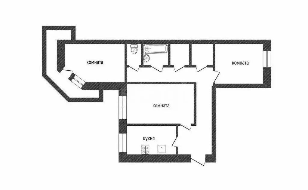 3-комнатная квартира: Кириши, проспект Ленина, 23 (70.7 м) - Фото 1