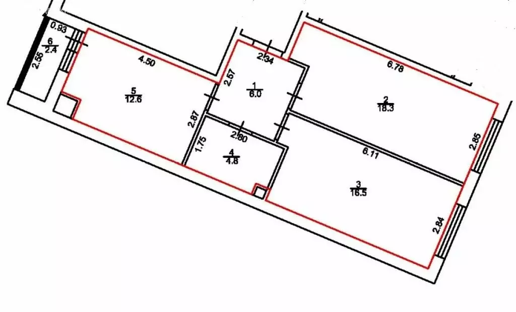 2-комнатная квартира: Тверь, улица Сергея Лоскутова, 2 (58.2 м) - Фото 1