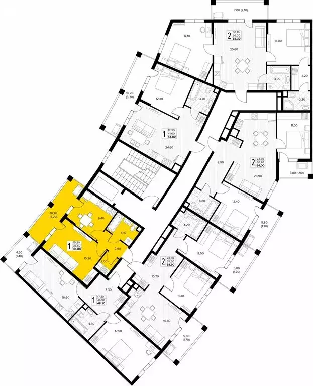 1-комнатная квартира: Сукко, жилой комплекс Кипарис (36.8 м) - Фото 1