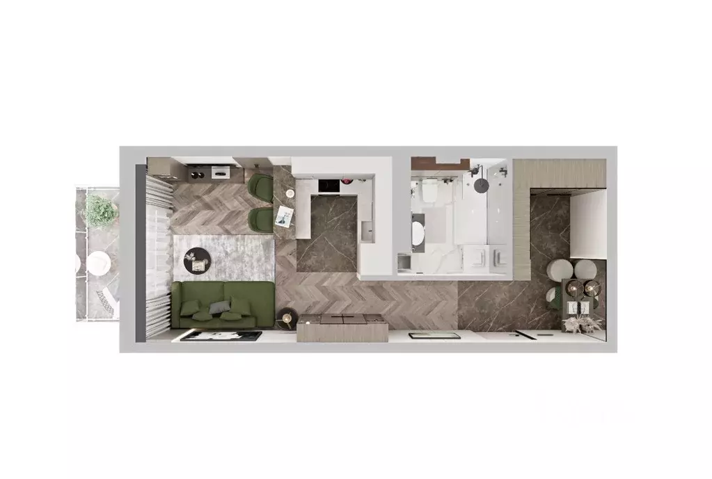 1-к кв. Ставропольский край, Ессентуки Озеро жилой комплекс (31.1 м) - Фото 2