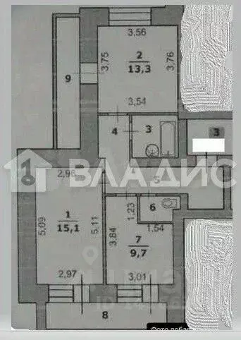 2-к кв. Белгородская область, Белгород ул. Губкина, 15д (53.5 м) - Фото 2