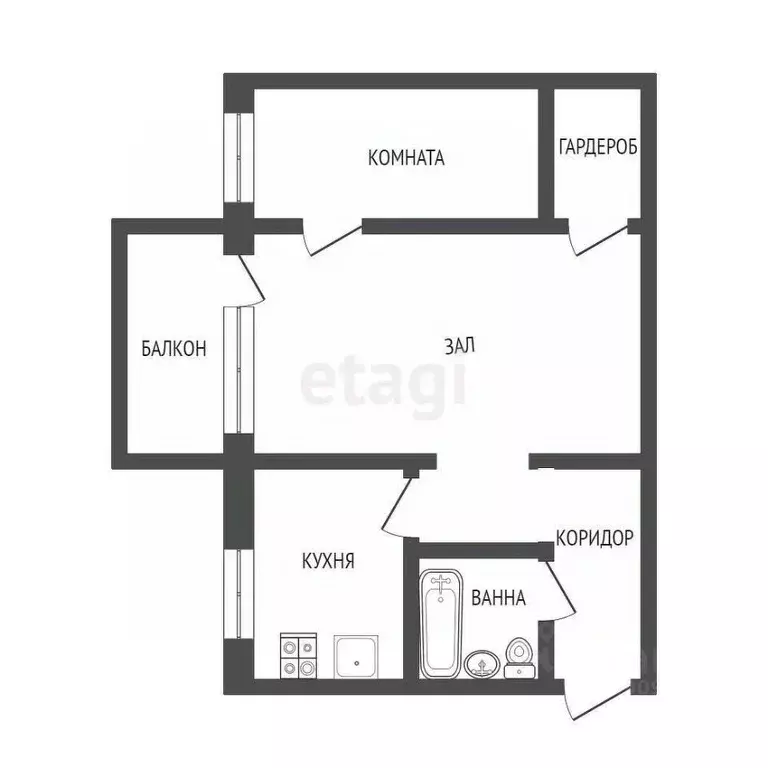 2-к кв. Смоленская область, Смоленск ул. Энгельса, 16 (41.1 м) - Фото 1