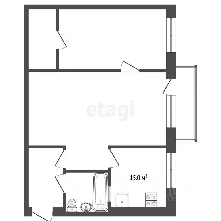 2-к кв. Крым, Ялта ул. Щорса, 42к2 (55.0 м) - Фото 1