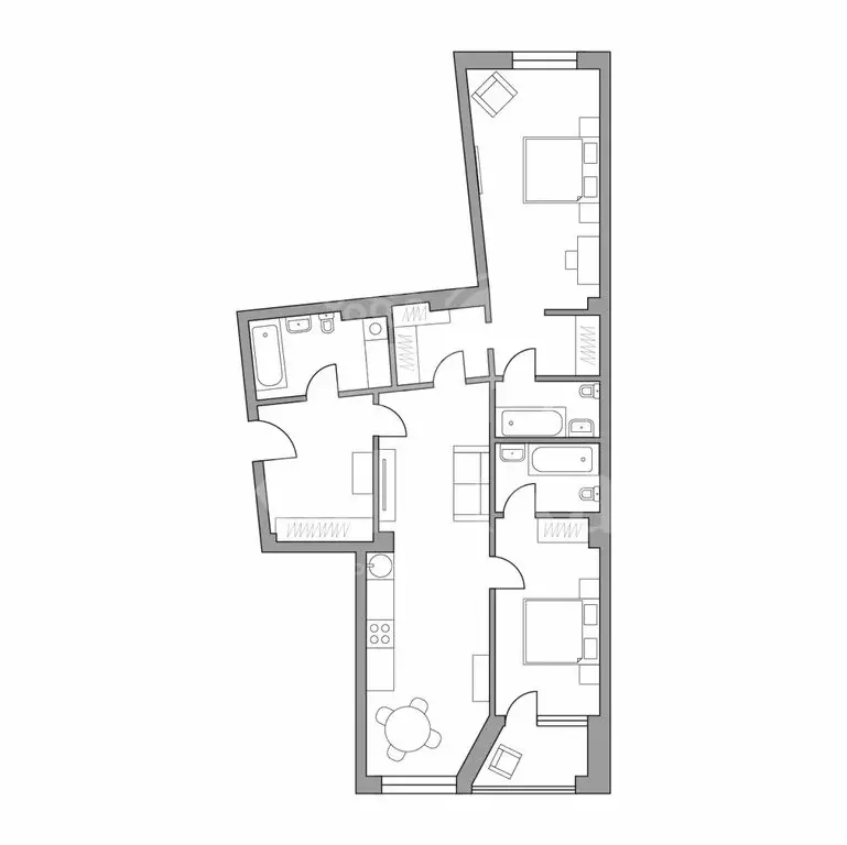 3-комнатная квартира: Москва, Садовническая набережная, 3-7 (126 м) - Фото 0