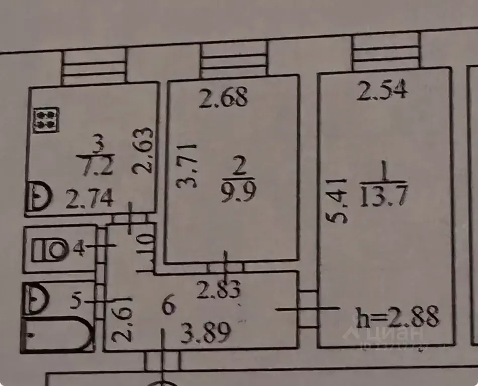 2-к кв. Иркутская область, Иркутск Карпинская ул., 21/1 (41.4 м) - Фото 2