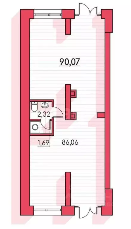 Помещение свободного назначения в Курганская область, Курган Заозерный ... - Фото 2
