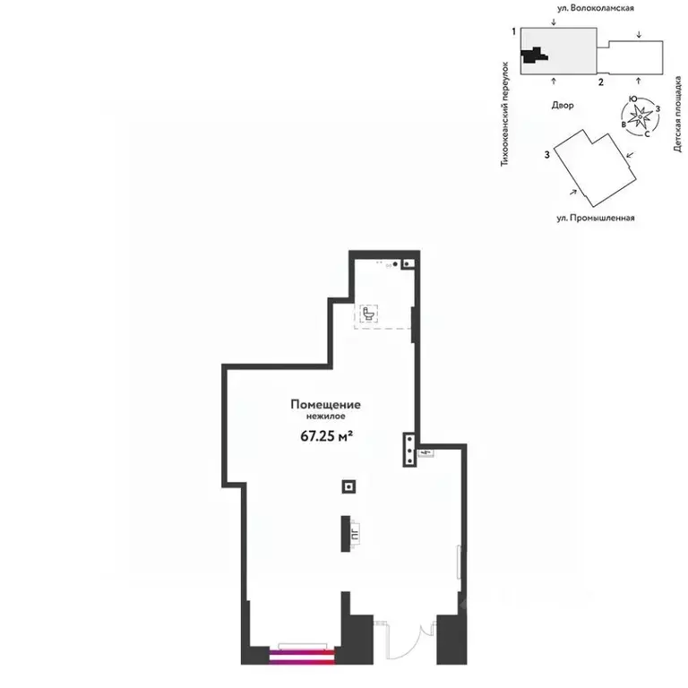 Торговая площадь в Тюменская область, Тюмень ул. Мельникайте, 42к1 (67 ... - Фото 1