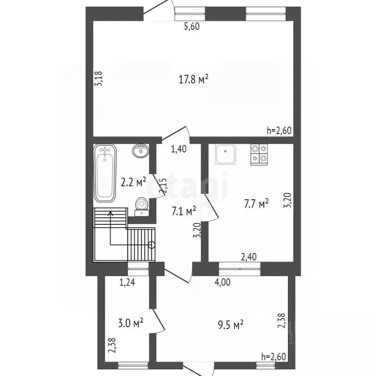 3-к кв. Брянская область, Брянский район, Добрунское с/пос, с. ... - Фото 2