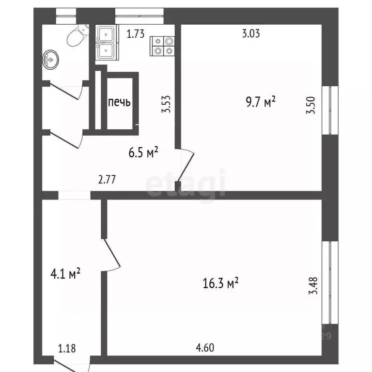2-к кв. Архангельская область, Архангельск Южная Маймакса мкр, ул. ... - Фото 2