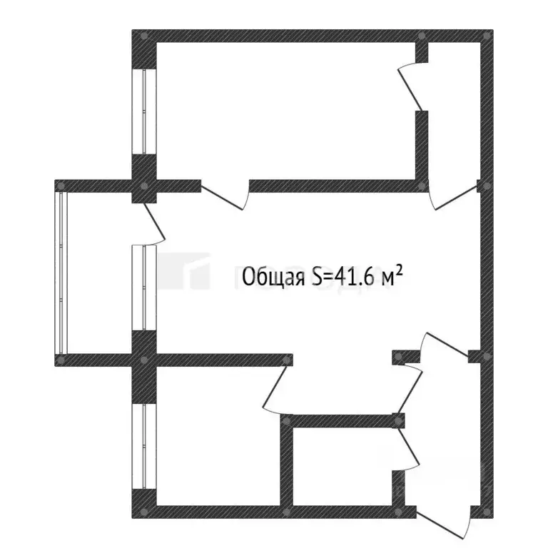 2-к кв. Кемеровская область, Прокопьевск Институтская ул., 24 (41.6 м) - Фото 2