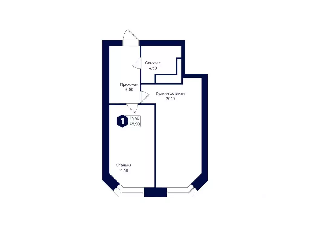 1-к кв. Московская область, Дмитровский муниципальный округ, с. ... - Фото 2