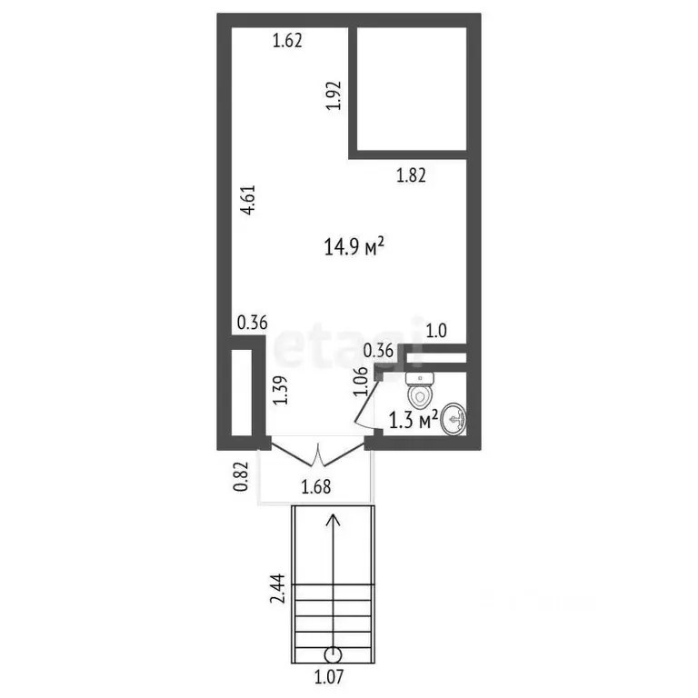 Торговая площадь в Коми, Усинск Молодежная ул., 22 (16 м) - Фото 1