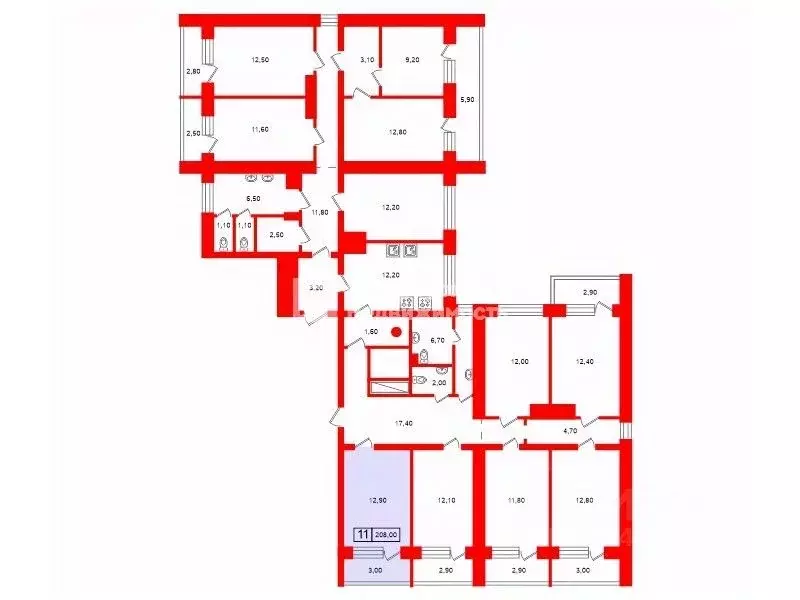 Комната Санкт-Петербург Ленская ул., 17К1 (13.0 м) - Фото 2