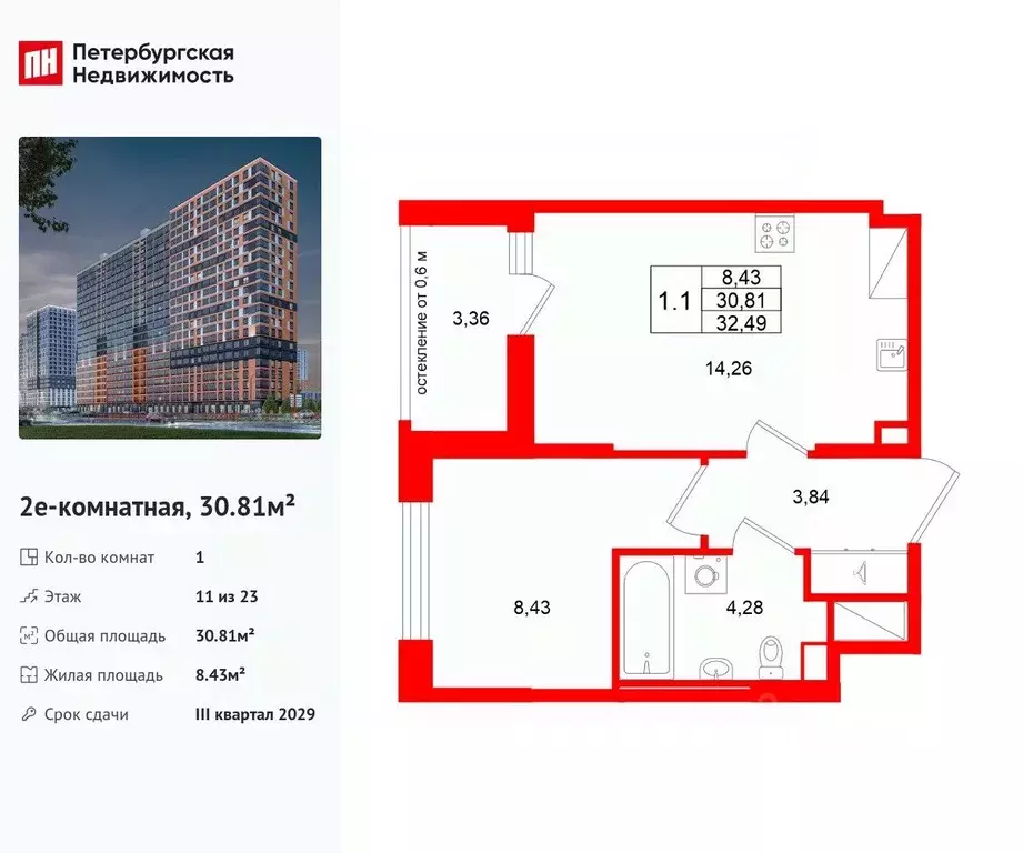 1-к кв. Ленинградская область, Всеволожский район, Свердловское ... - Фото 1